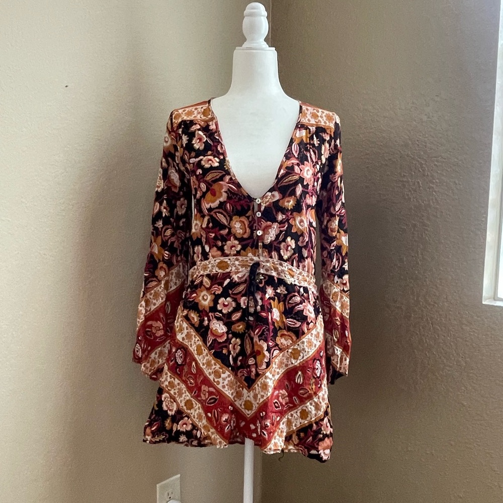 Rust 70s Mini Dress
